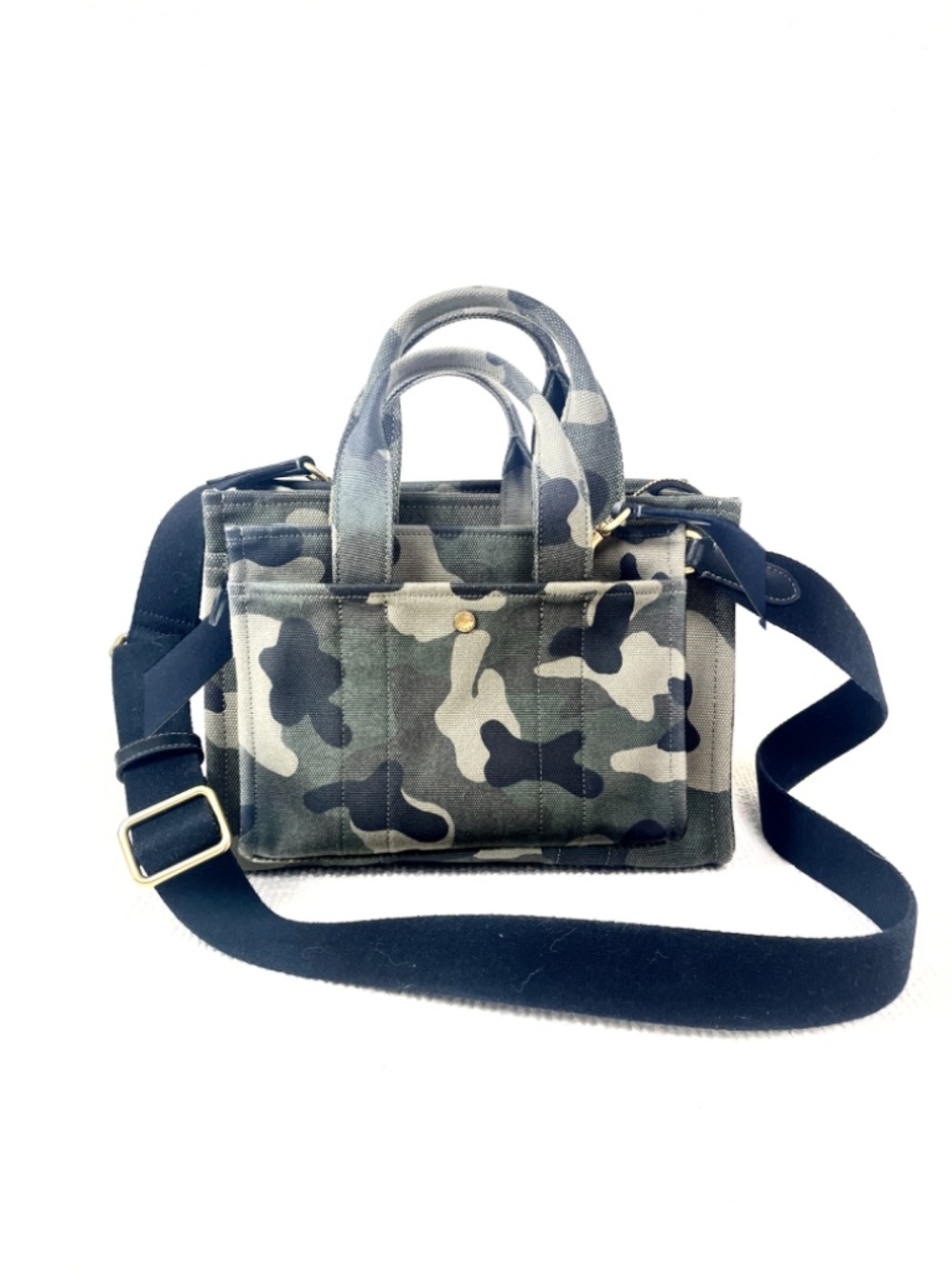 Coach Small Cargo Canvas Tote 26, Camo Green EUC With Tags - Picture 3 of 15